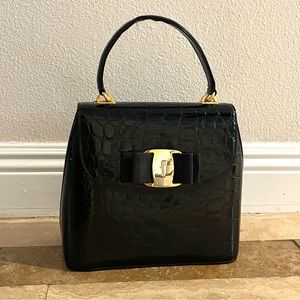 Vintage Ferrogamo Black Bag